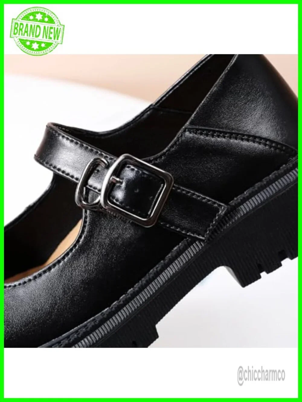 Women's Platform Mary Jane Shoes Leather Round Toe Non-Slip Casual